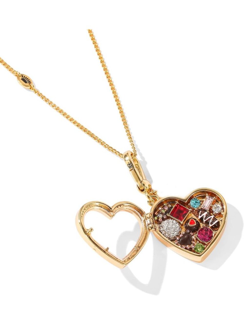 18K Gold Plated Heart Locket Necklace for Women, Openable with Clear Window